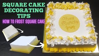 Square Cake Decorating Tips How To Frost & Decorate A Square Cake - Few Simple Steps