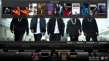 Setting up Widgets on Kodi, SpinzTV build