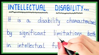 What is intellectual disability | Definition of intellectual disability | Essay on intellectual
