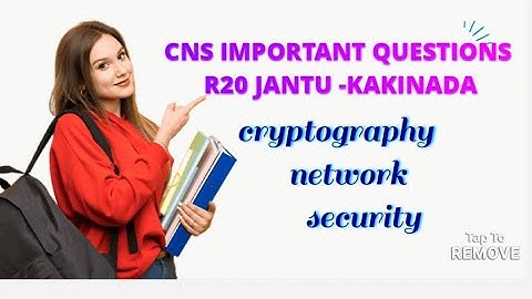 CNS IMPORTANT QUESTIONS ⁉️.  CRYPTOGRAPHY AND NETWORK SECURITY ⁉️