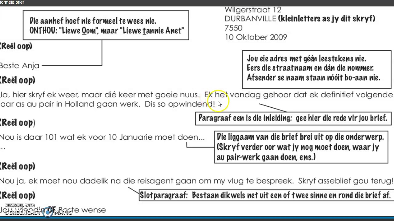 'n informele brief YouTube