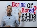 Adjetivos que terminan en -ED y -ING en Inglés (aprender ingles rapido y gratis)
