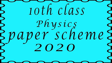 10th class Physics paper scheme 2020 | 10th class scheme 2020