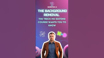 A method of background removal that is not covered in editing courses