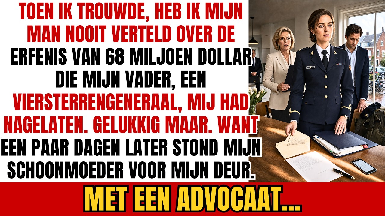Zes dagen na mijn bruiloft stond mijn schoonmoeder met een advocaat in mijn keuken. Ze schoof een document naar me toe en glimlachte precies zoals ze op de bruiloft had gedaan. "Een redelijke...