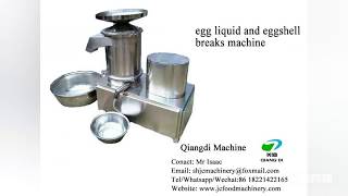 breaks eggshell and separating egg white