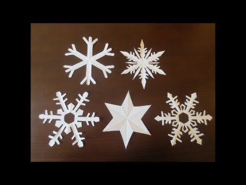 How to fold paper snowflakes - YouTube