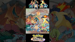 KANTO STARTER VS JOHTO STARTER 🔥 THE ULTIMATE BATTLE #pokemonunite #ytshorts
