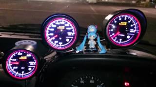 油温　油圧　タコ　オートゲージ 458シリーズ