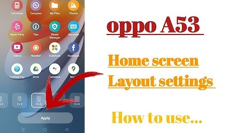 oppo A53 How to use Home screen Layout settings tips and tricks