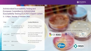 Antimicrobial Susceptibility Testing and EUCAST Expert Update - Prof Jean Philippe Lavigne