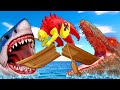 Rescue GODZILLA &amp; KONG vs Shin Godzilla Minus One From Mosasaurus in Animal revolt battle simulator