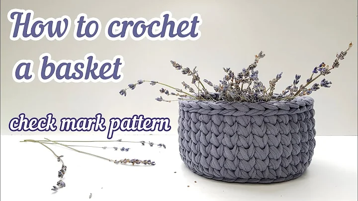 How to crochet a basket with T-shirt yarn || Check...