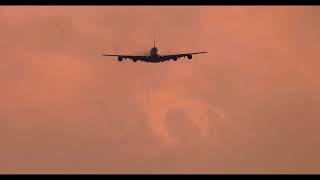 Amazing Aircraft Wake Vortices by Emirates & Etihad at Sunset