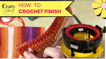 How to crochet finish a knitting machine project #knittingmachine