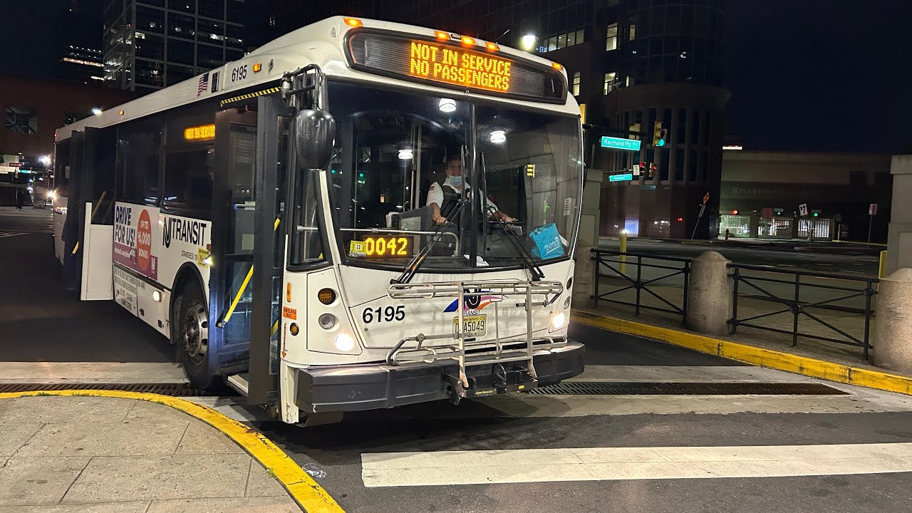 NJ Transit: Late Evening Ride Onboard NABI 40-SFW 416.15 #6195 Via
