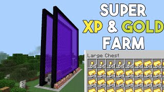 SUPER FAST XP \& GOLD FARM - 1.20 Minecraft Bedrock \& Pocket Edition