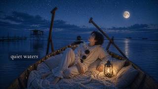 drifting into a summer night 🌊 | boat ambience with waves & soft night sounds (no music)