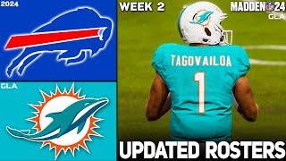 Dolphins vs. Bills | Week 2 | 2024 - 2025 Updated Rosters | Madden 24 PS5 Simulation