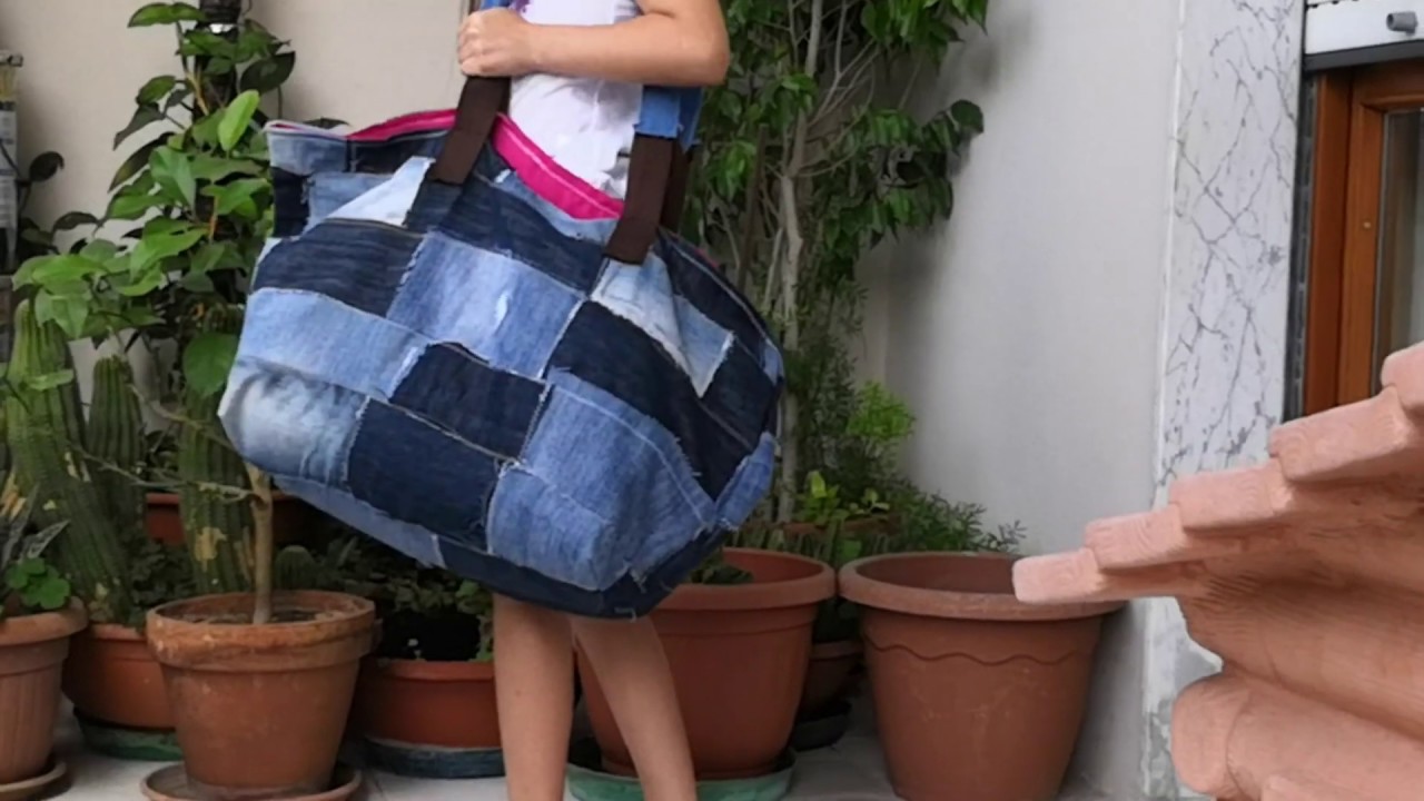 DIY borsa mare - Fallo con me! - DIY bag with recycled jeans