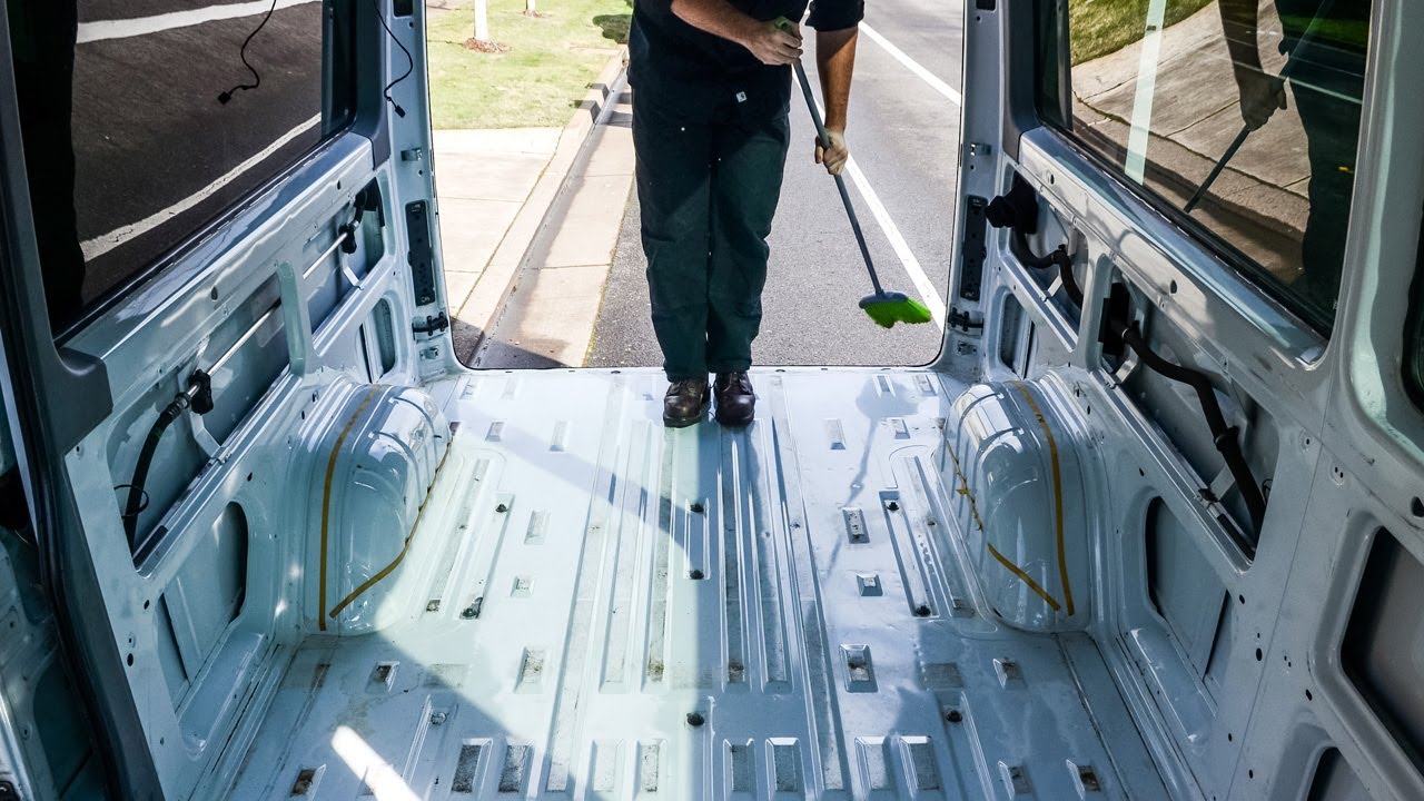 Sprinter Van Conversion Timelapse: Flooring - YouTube