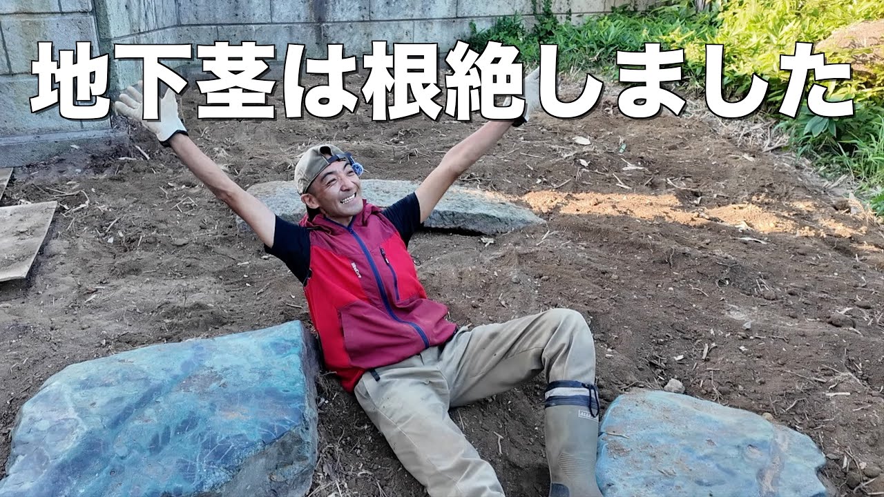 【地下茎除去】最終回！母屋東の笹の根を抜いてキレイになりました