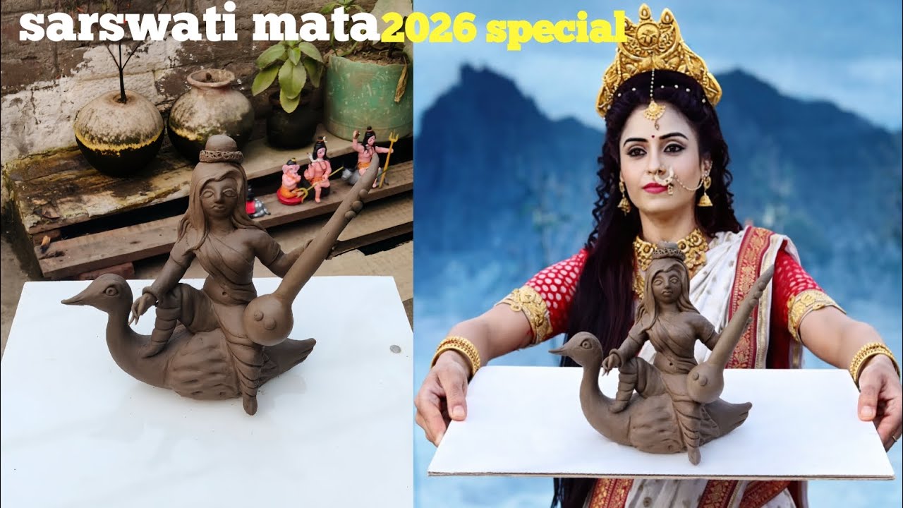 Saraswati Mata Murti Making Full Video | Step by Step | Basant Panchami 2026 | 