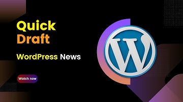 Quick Draft | How to Save a Draft of an Already Published Page in WordPres