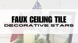 Faux ceiling tile | decorative stars by DIY Designs by Bonnie 956 views 2 weeks ago 3 minutes, 6 seconds