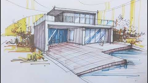 From hand sketch to AI-powered villa render.#aiarchitecture #architecturalsketch  #majidaiarchitect