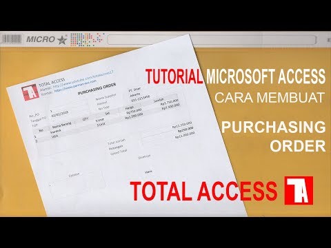 Video: Bagaimana cara membuat formulir pesanan pembelian di Access?