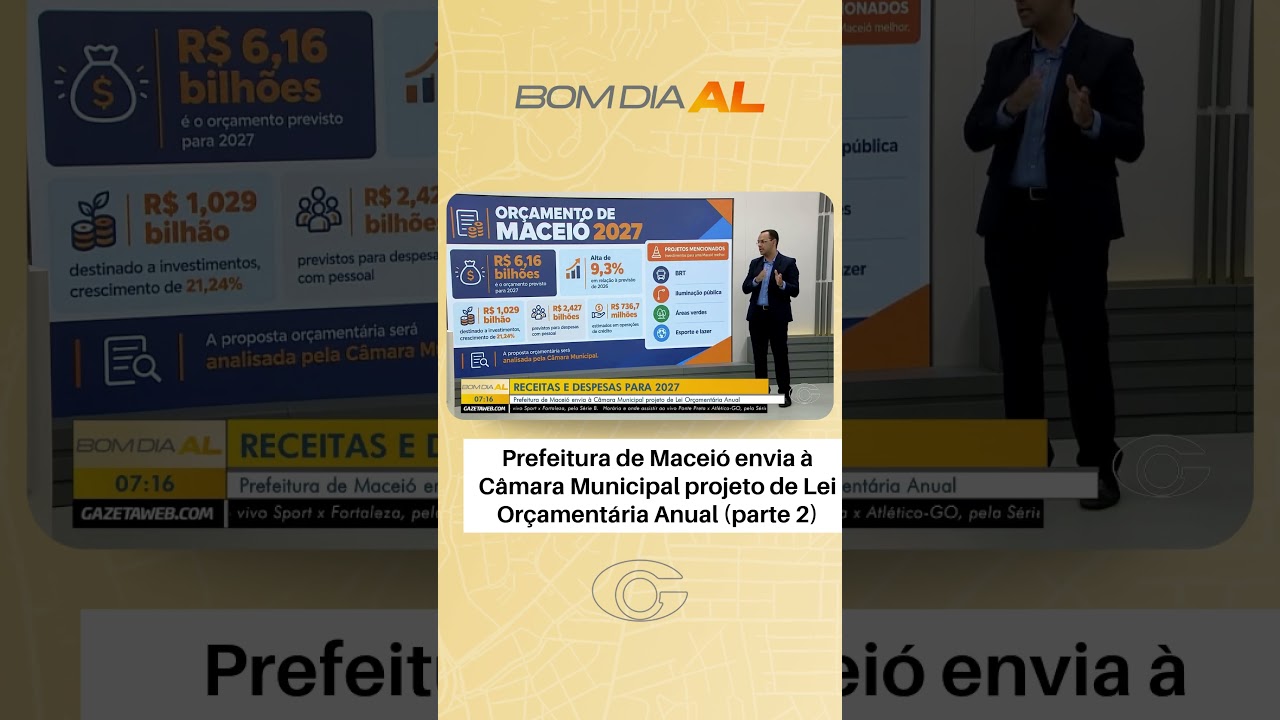 Prefeitura de Maceió envia à Câmara Municipal projeto de Lei Orçamentária Anual