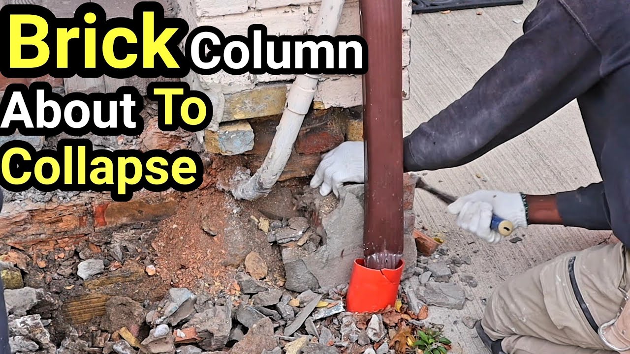 The City Order To Fix This Structural Brick Column,We going to Rebuild