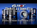 Viltrox 33mm f1.4 & 56mm f1.4 AF APS-C Full Review for Nikon Z fc & Z50 sample images & video clips