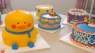 쫀~득한 크림치즈로 만든 귀염뽀짝 동물 레터링 케이크 / So cute! animal decoration lettering cake - Korean street food