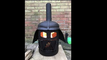 Finished Darth Vader wood burner