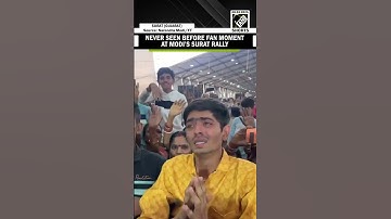 Emotional Fan Moment! Artist weeps as PM Modi signs his painting during rally in Surat