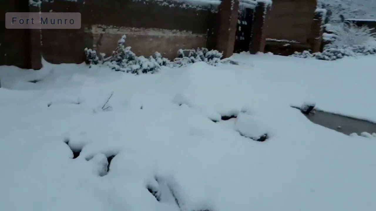 Snowfall in Fort Munro Punjab, Koh e Sulaiman,  