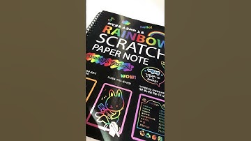 Rainbow scratch paper note