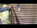 Plush Brown, Taupe, Tan Velvet Stripe Upholstery Fabric | Lenox Camel