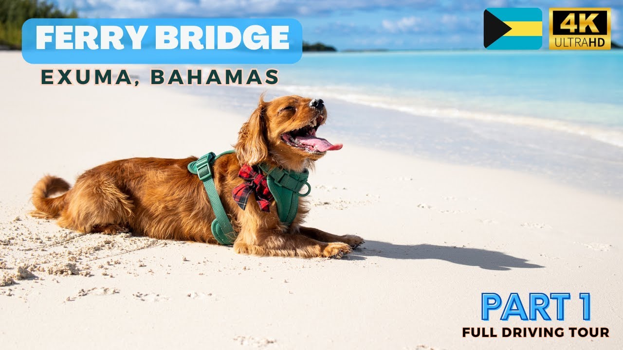 Drive to Little Exuma Beaches ☀️ PART 1 Ferry Bridge Driving Tour 🇧🇸