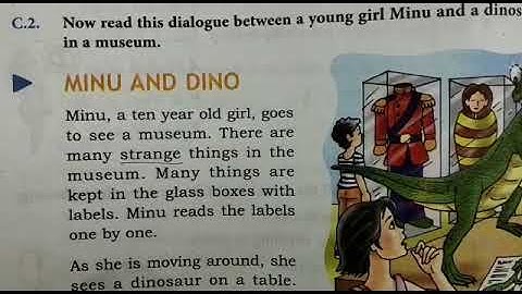 DAV nahan,class 3.English reader ,unit 2(c), Minu and Dino, (part 6)