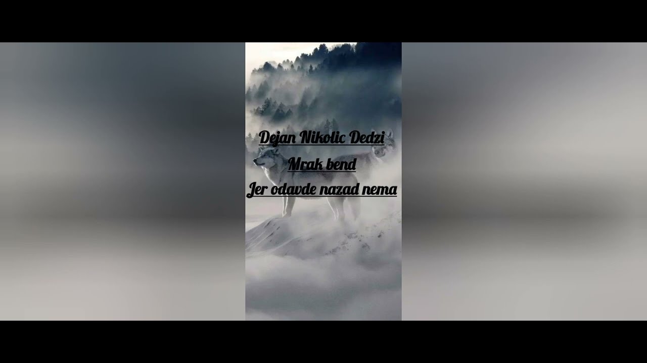 Dejan Nikoli Dedzi I Mrak Bend Jer Odavde Nazad Nema YouTube