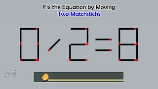 Matchstick Studio #296  | Fix the math equation by moving one or two matchsticks |Logic puzzles