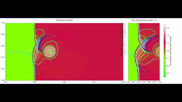 2D Shock-Vortex Interaction