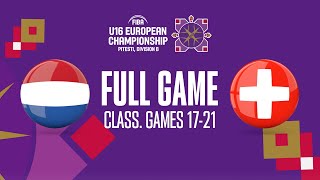 Netherlands v Switzerland | Full Basketball Game | FIBA U16 European Championship 2023