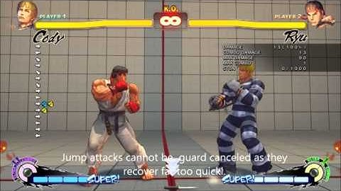 Cody SSF4X how to combat EX Zonk