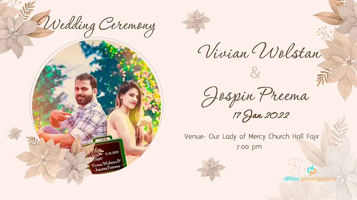 Wedding Ceremony of  Vivian  Wolstan  with  Jospin...