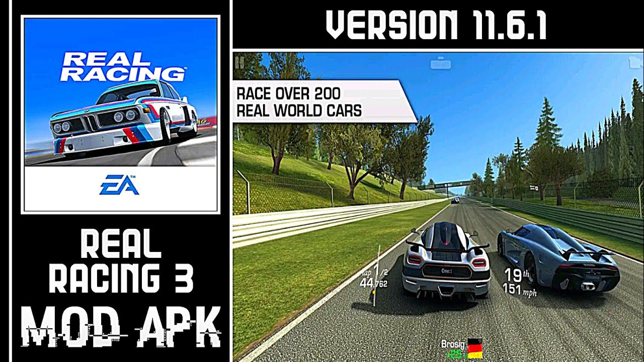 Real Racing 3 Mod Apk 11.6.1 (Money,Unlocked Cars) Android