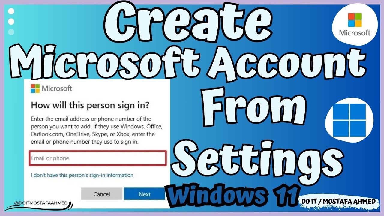 How To Create Microsoft Account On Windows 11 YouTube
